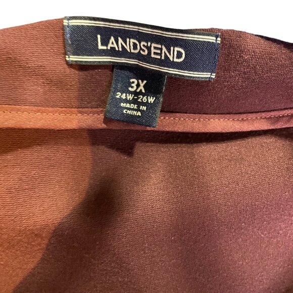 Lands End Womens Purple Peplum Blouse Top Plus Size 3x Shirt u - Picture 11 of 13